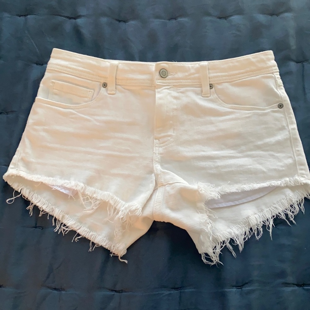 White cut off Jean shorts